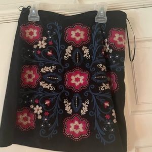 Floral Embroidered Skirt